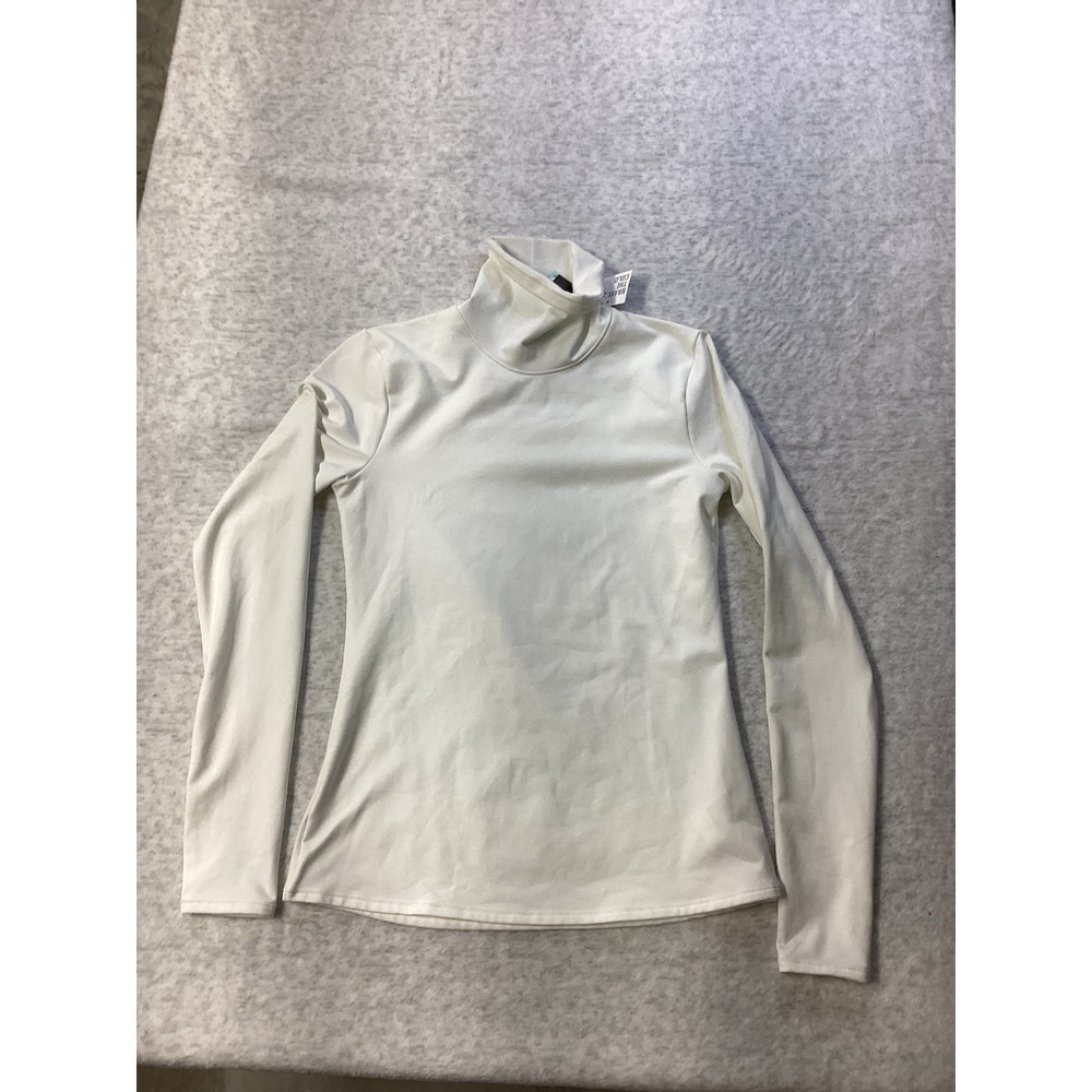 DSG Womens Cold Weather Compression Turtle Neck Pure White DAW23600 Small NWT